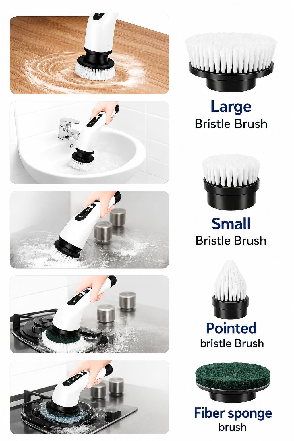 Electric Spin Scrubber Cleaning Brush (9 in 1)